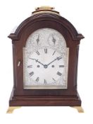 A mahogany cased bracket clock