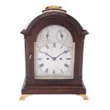 A mahogany cased bracket clock