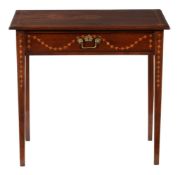 A George III mahogany and inlaid side table