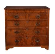 A mahogany chest of drawers in George III style