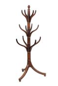 A Regency mahogany coat and hat stand