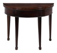 A George III mahogany folding tea table