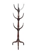 A mahogany coat stand