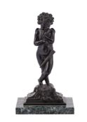 A bronze figure of Cupid