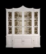 A white painted library bookcase