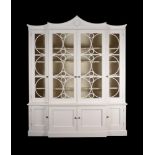 A white painted library bookcase