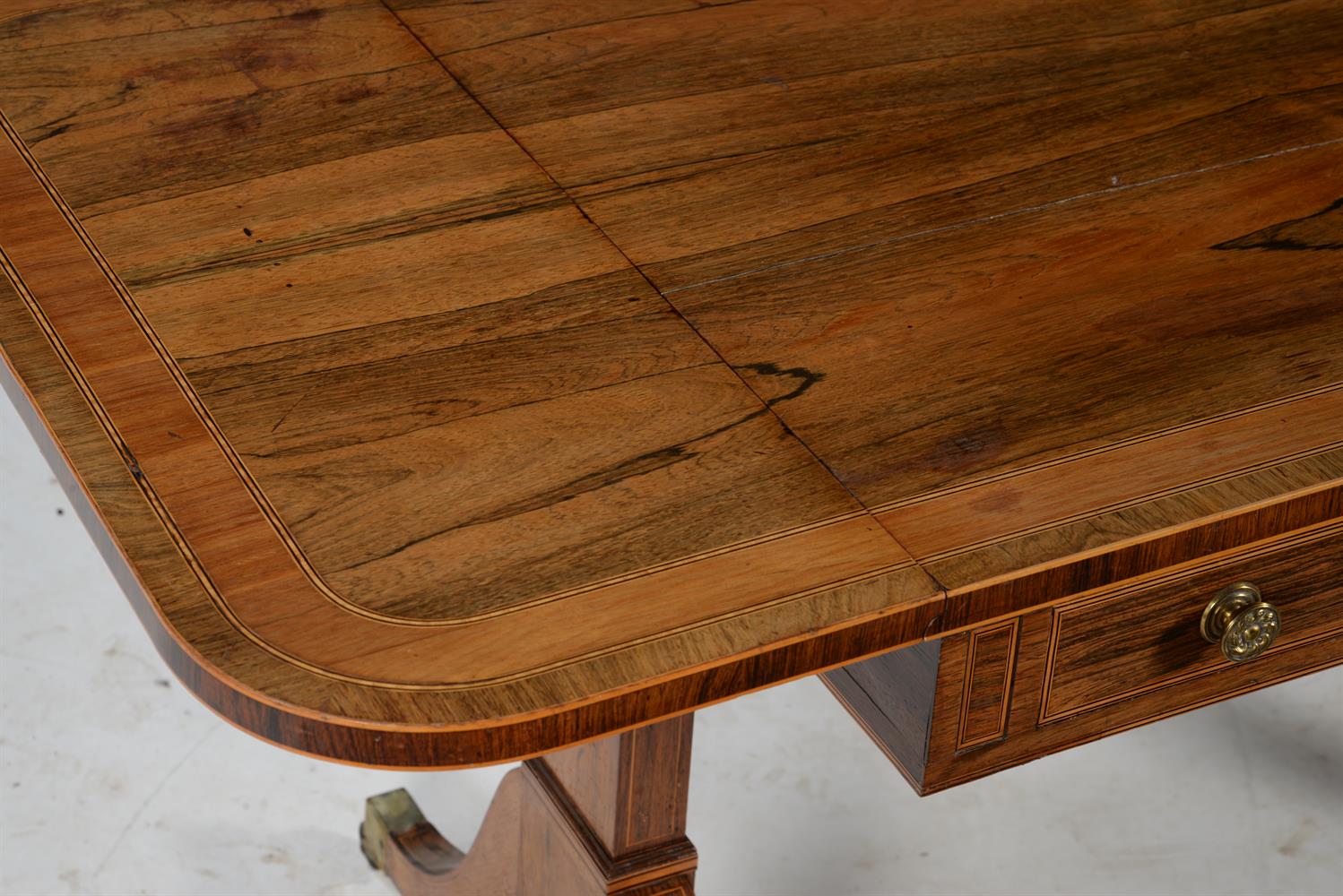 Y A Regency rosewood, banded, and crossbanded sofa table - Image 2 of 3