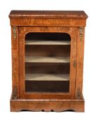 A Victorian walnut, marquetry inlaid and gilt metal mounted side cabinet