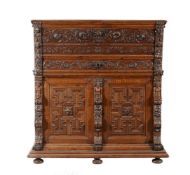 A Flemish carved oak buffet