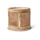 A LOUIS XVI STYLE CANE WASTE PAPER BASKET, 20TH CENTURY