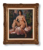 λ AUGUSTUS JOHN (BRITISH 1878-1961), SEATED NUDE, PORTRAIT OF VIVIEN, THE ARTIST'S DAUGHTER