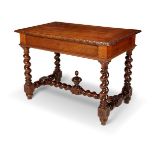 A VICTORIAN OAK SIDE TABLE