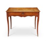 A FRENCH WALNUT PROVINCIAL OAK AND CHESTNUT TABLE, 19TH CENTURY