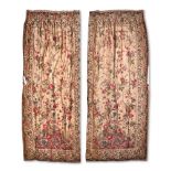 A PAIR OF ANTIQUE FLORAL CHINTZ