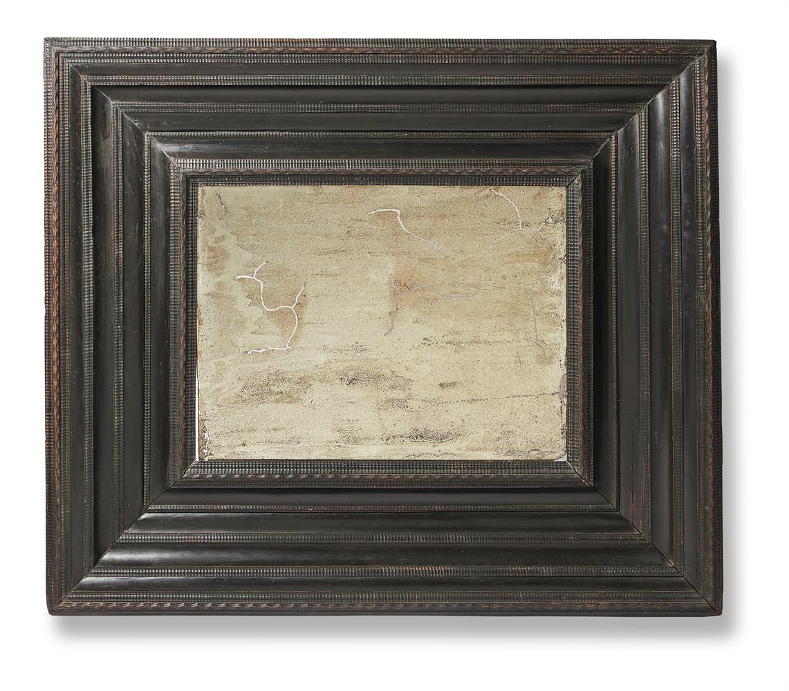 A FLEMISH EBONISED FRAME WALL MIRROR, LATE 17TH CENTURY