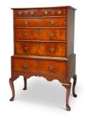 A WALNUT CHEST ON STAND, FIRST HALF 18TH CENTURY