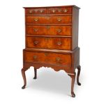 A WALNUT CHEST ON STAND, FIRST HALF 18TH CENTURY