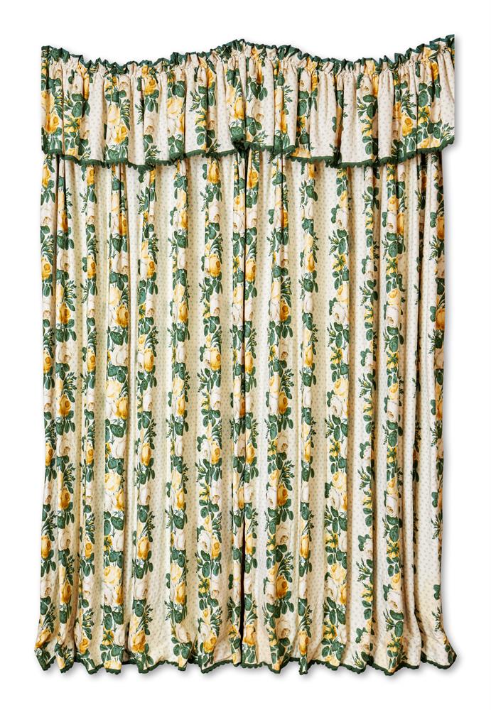 THREE PAIRS OF CHINTZ CURTAINS