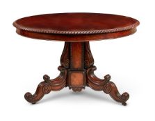 A CONTINENTAL MAHOGANY CENTRE TABLE, CIRCA 1835