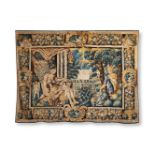AN AUBUSSON VERDURE TAPESTRY, PROBABLY FIRST HALF 17TH CENTURY