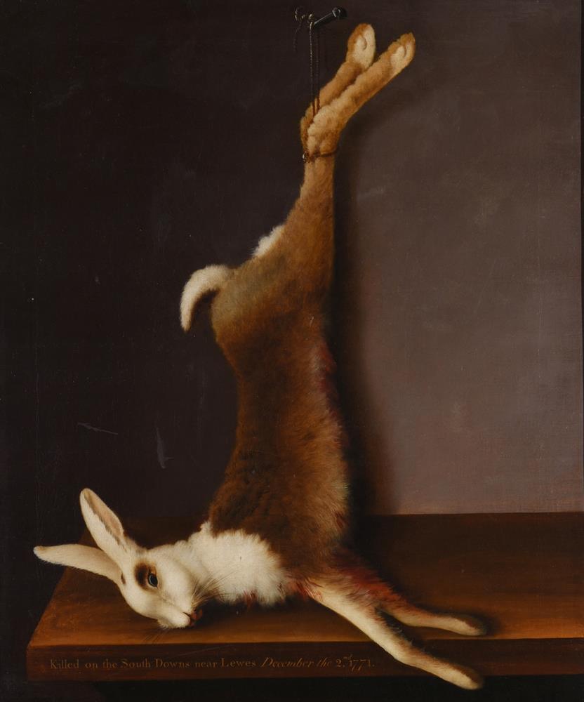 JAMES LAMBERT THE ELDER (BRITISH 1725-1788), STUDY OF A DEAD HARE - Image 2 of 2