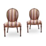 A PAIR OF GEORGE III MAHOGANY SALON CHAIRS, CIRCA 1775