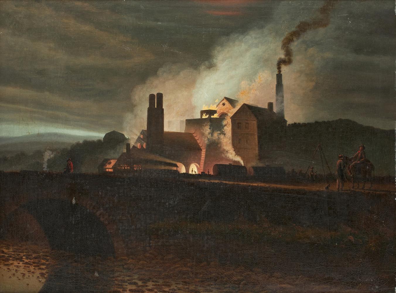 ATTRIBUTED TO JOHN PETHERICK (BRITISH 1788-1861), LORD BUTE'S IRONWORKS, RHYMNEY, SOUTH WALES - Image 3 of 3