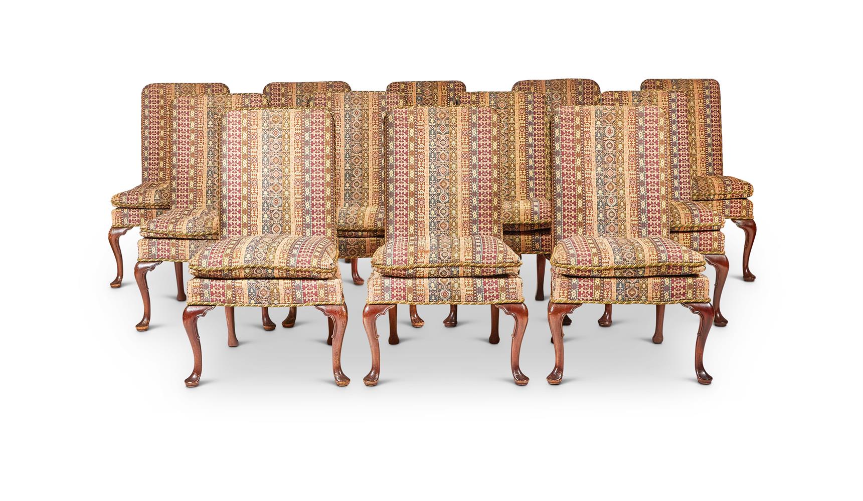Y A SET OF TWENTY-TWO GEORGE II STYLE MAHOGANY FRAMED PANEL BACK DINING CHAIRS - Image 2 of 5