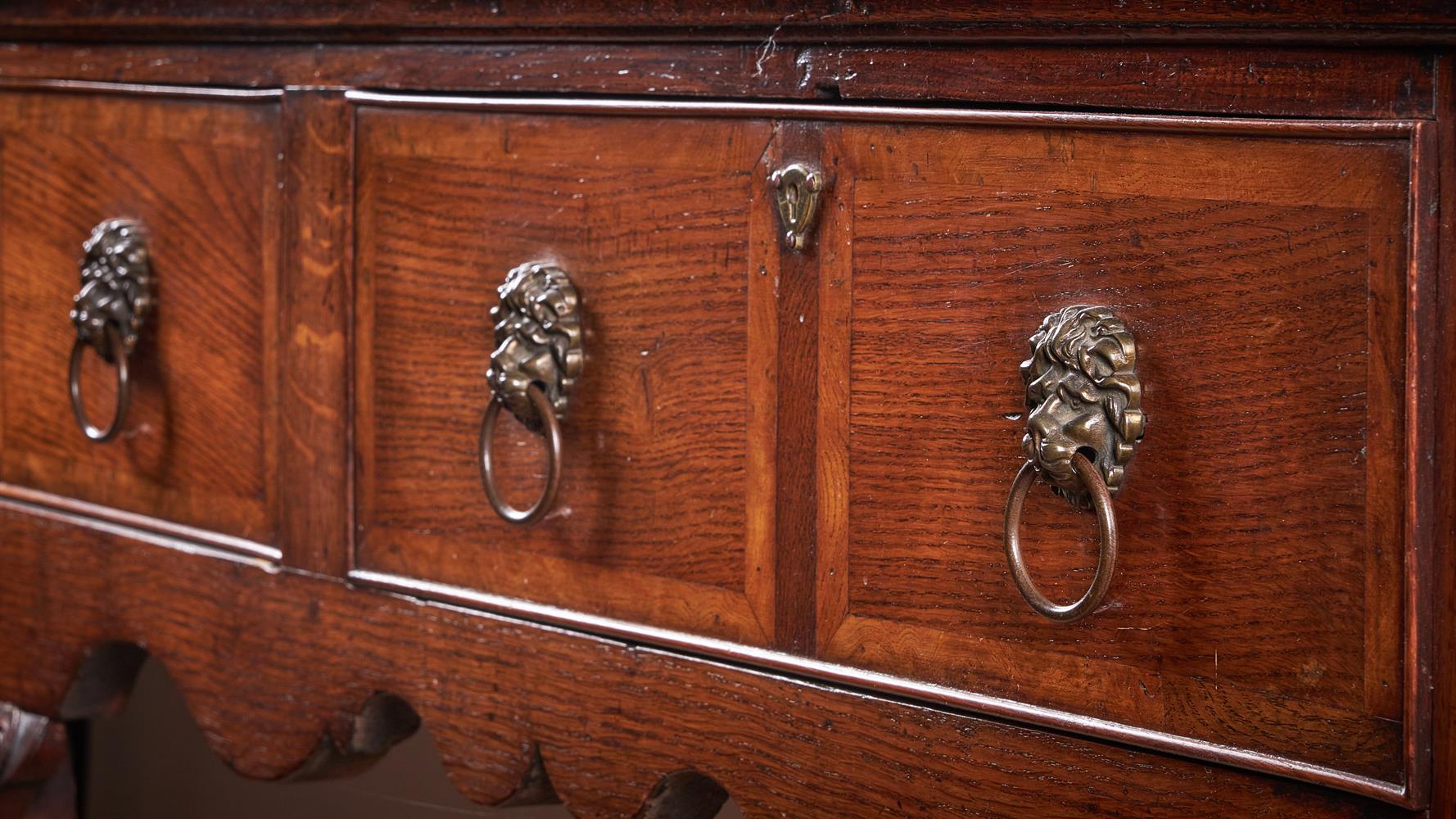 AN OAK DRESSER BASE, CIRCA 1780 AND LATER - Image 8 of 8