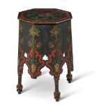 AN OTTOMAN STYLE PAINTED OCTAGONAL OCCASIONAL TABLE