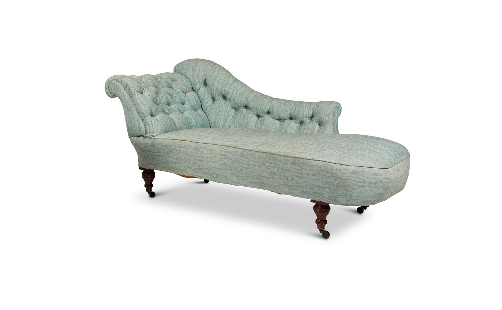 A VICTORIAN BUTTON-UPHOLSTERED CHAISE LONGUE - Image 2 of 2