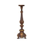 A FLORENTINE STYLE GILTWOOD TORCHERE