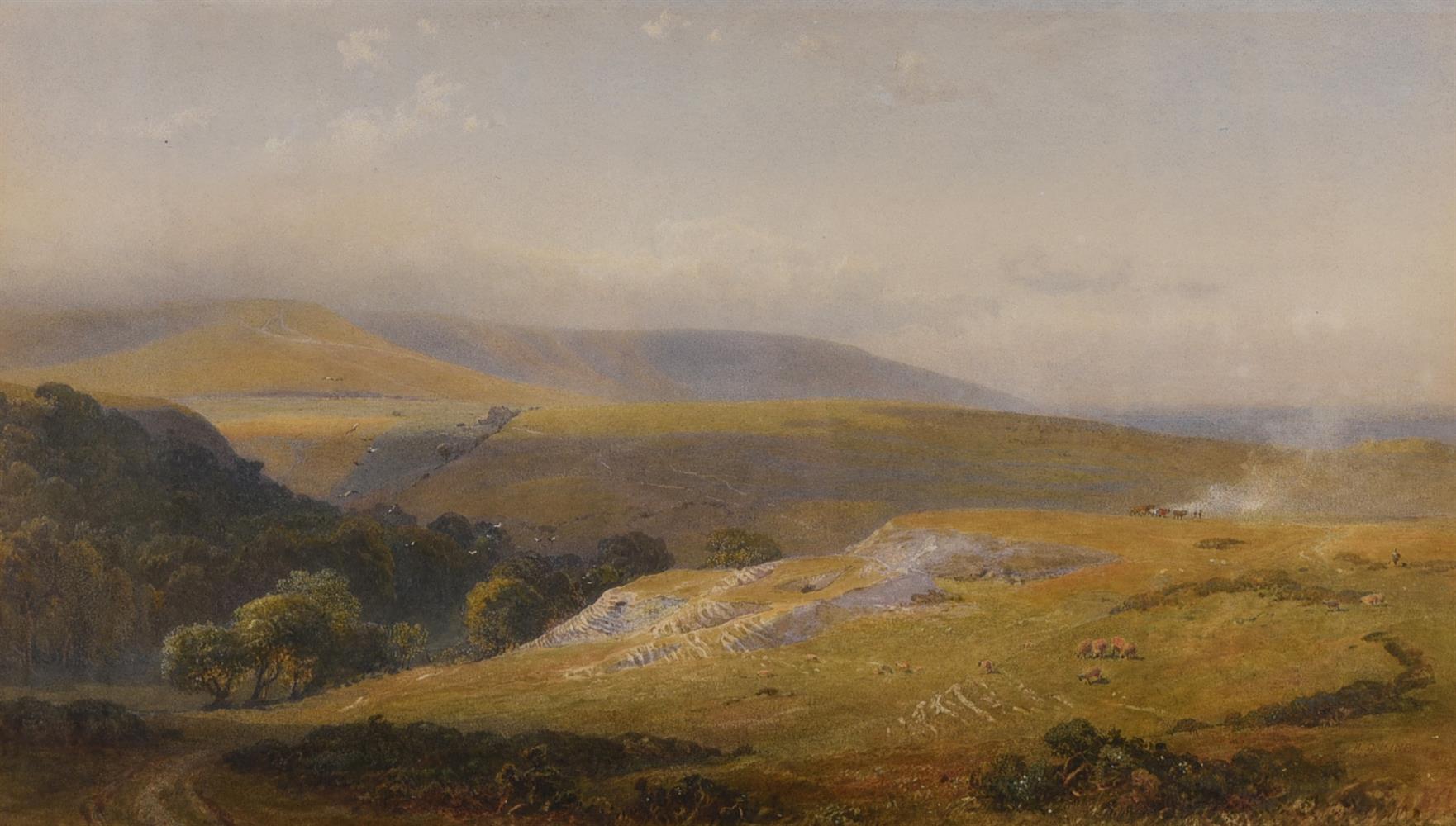 HENRY GEORGE HINE (BRITISH 1811-1895), THE DOWNS NEAR EASTBOURNE, 1869 - Image 2 of 3