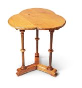 A VICTORIAN STYLE OAK OCCASIONAL TABLE, LATE 20TH CENTURY
