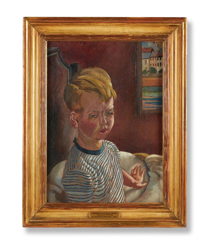 λ STANLEY SPENCER (BRITISH 1891-1959), PORTRAIT OF ANDREW NICHOLAS FRANK (AGED 2 1/2 YRS) RESTING