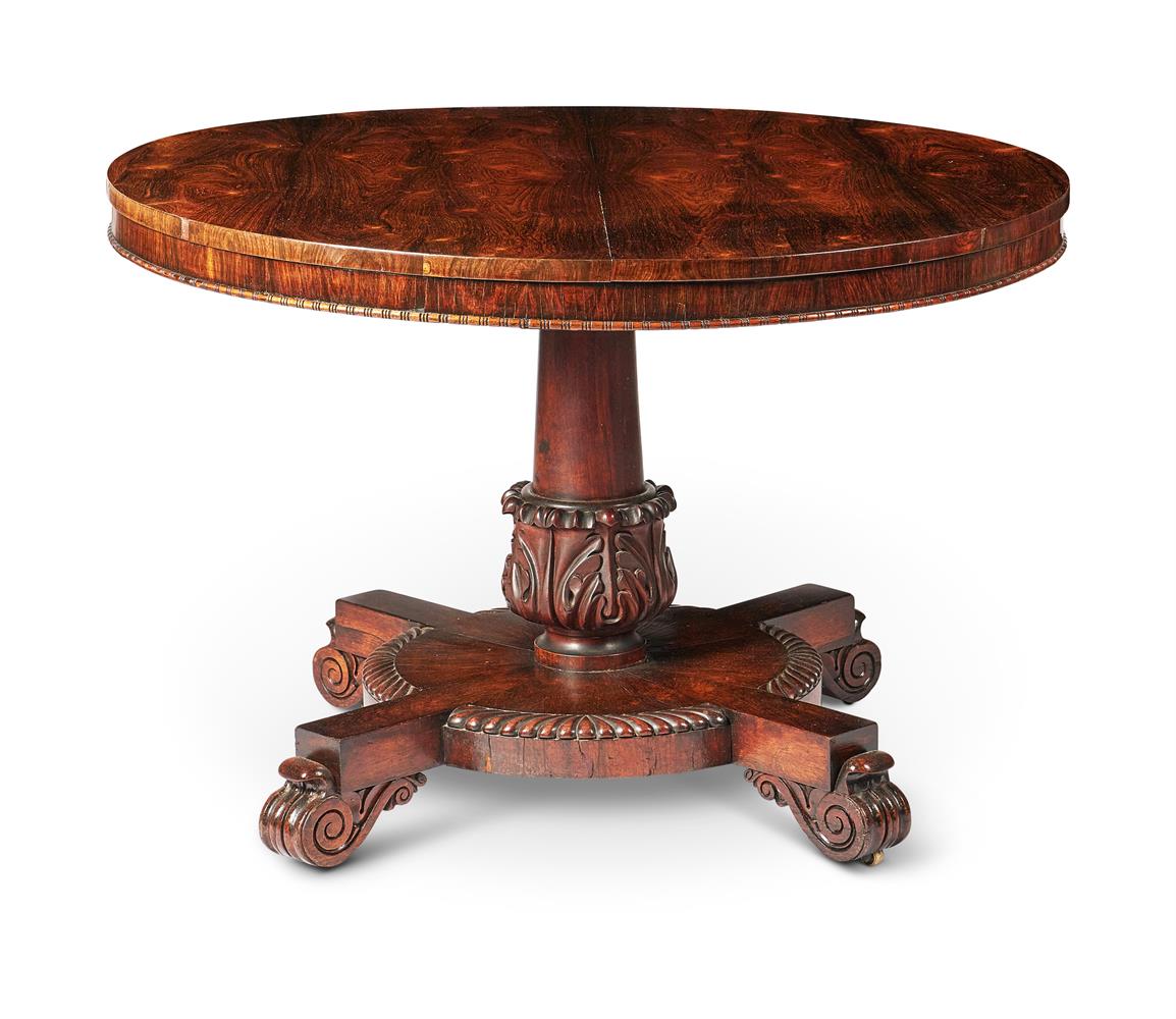 Y A WILLIAM IV ROSEWOOD BREAKFAST TABLE, CIRCA 1830