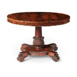 Y A WILLIAM IV ROSEWOOD BREAKFAST TABLE, CIRCA 1830