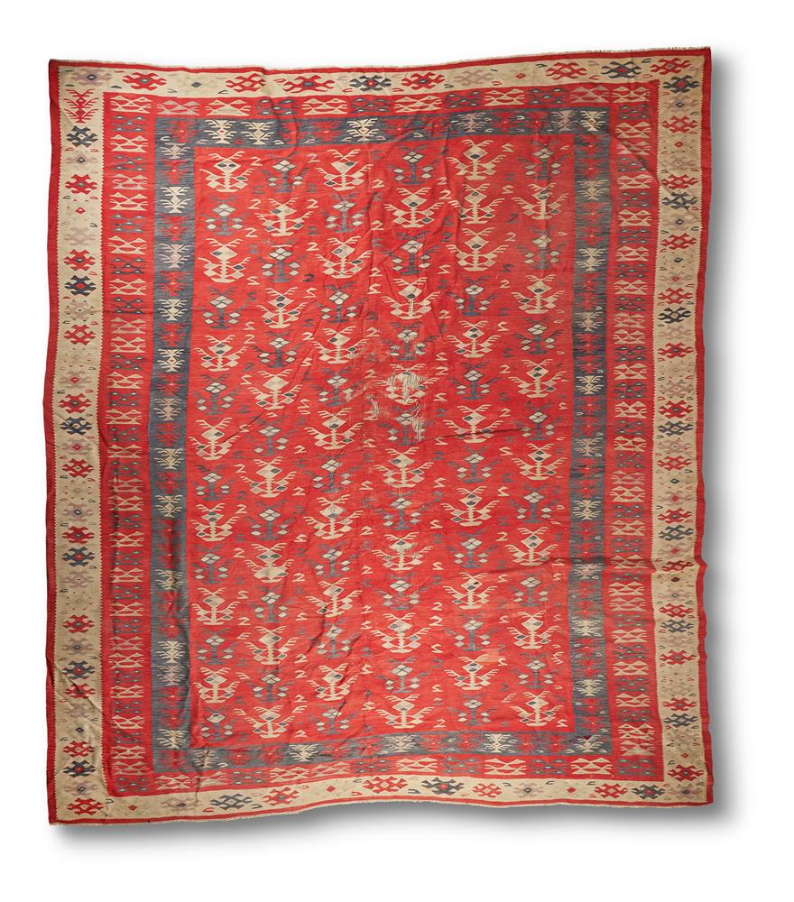 A KILIM FLAT WOVEN RUG