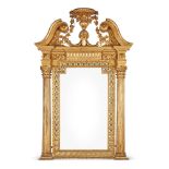 AN IRISH CARVED GILTWOOD PIER GLASS, IN THE MANNER OF JOHN AND FRANCIS BOOKER OF DUBLIN