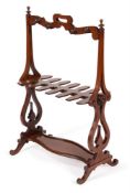 A WILLIAM IV MAHOGANY WHIP AND BOOT STAND, CIRCA 1835