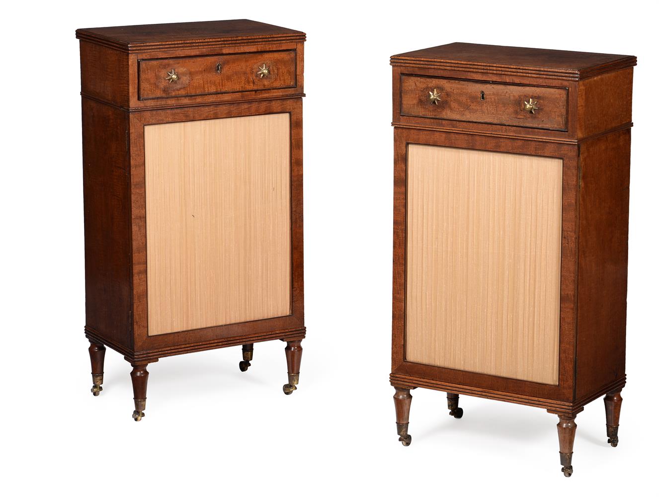 A PAIR OF REGENCY MAHOGANY SIDE CABINETS, CIRCA 1815