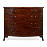 A GEORGE III MAHOGANY BOWFRONT CHEST OF DRAWERS, CIRCA 1810, BY GILLOWS