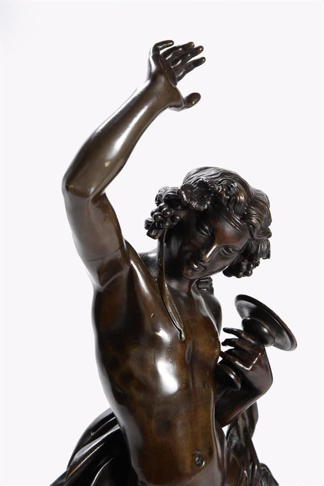 AFTER FRANÇOIS DEVAULX (FRENCH 1808-1870), A PAIR OF FRENCH BRONZE FIGURES OF DANCING BACCHANTES - Image 7 of 9