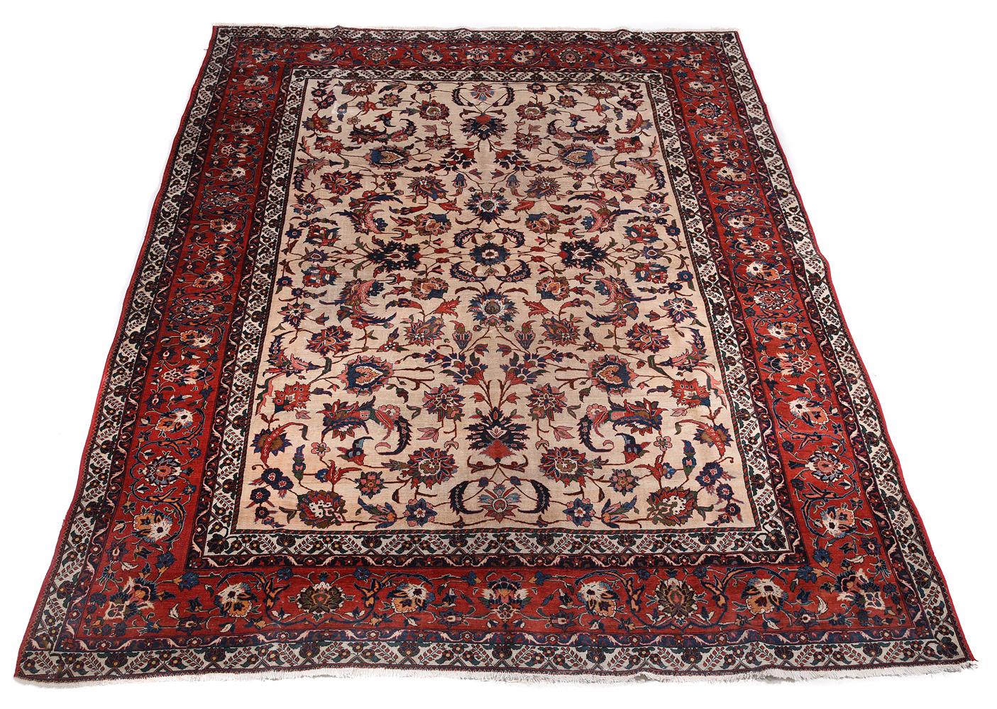 AN ISFAHAN CARPET, approximately 414 x 315cm