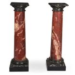 A PAIR OF SCAGLIOLA COLUMNS, SECOND HALF 19TH CENTURY