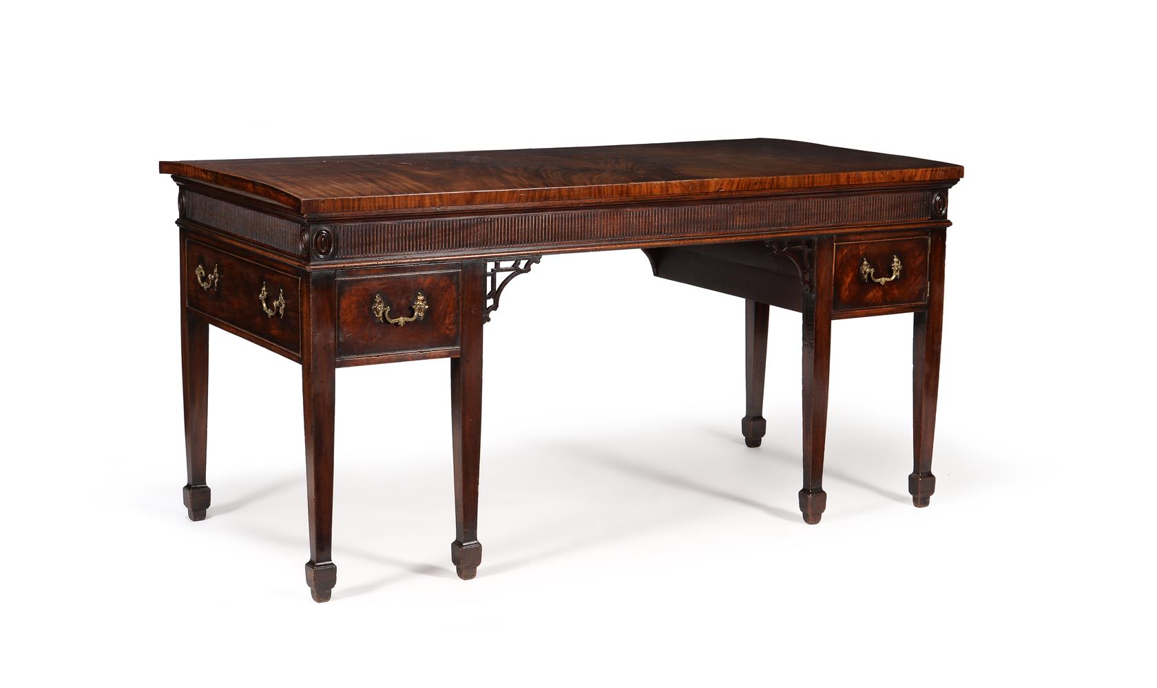 A GEORGE III MAHOGANY SERVING TABLE, CIRCA 1790