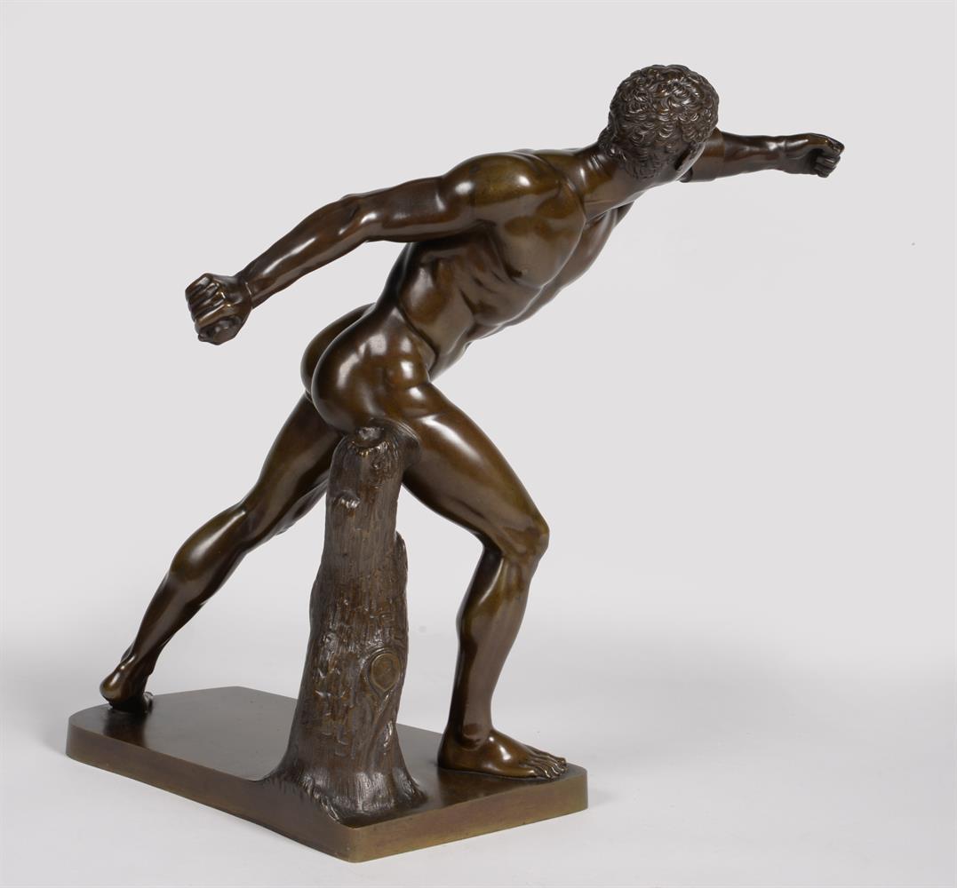 AFTER THE ANTIQUE, A BRONZE FIGURE 'THE BORGHESE GLADIATOR', MID-19TH CENTURY - Image 5 of 8