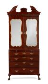 AN IRISH GEORGE II MAHOGANY SECRETAIRE CABINET IN THE MANNER OF GILES GRENDEY, CIRCA 1740