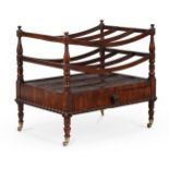 A GEORGE IV MAHOGANY CANTERBURY, CIRCA 1825