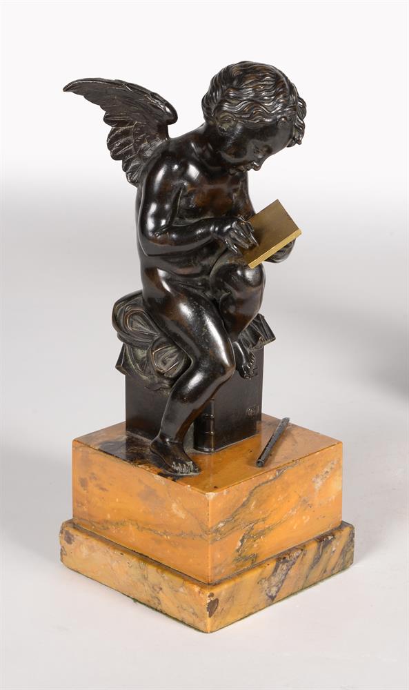 A PAIR OF FRENCH BRONZE AND GILT METAL WINGED CHERUBS, 19TH CENTURY - Image 2 of 6